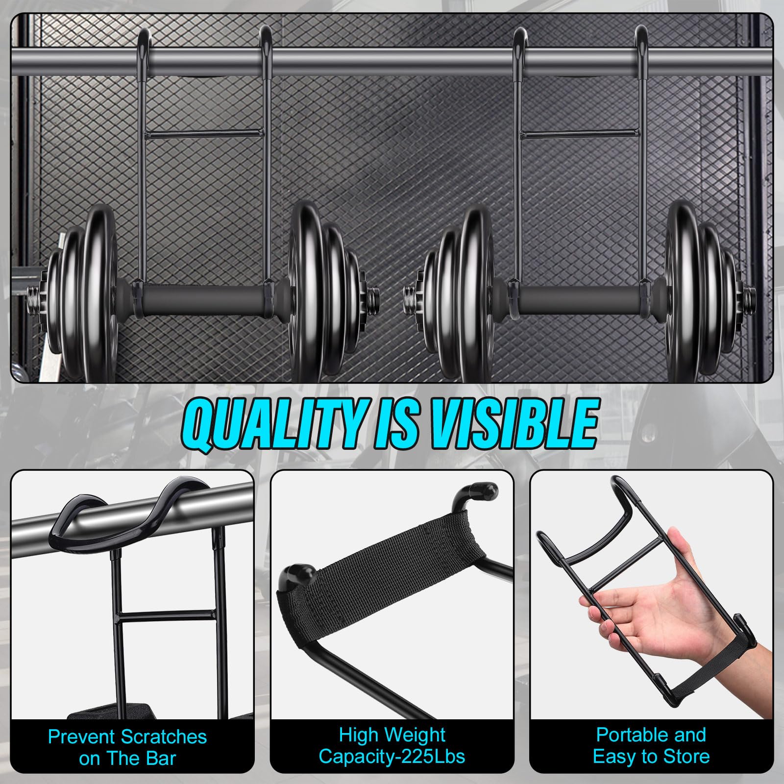 Amazon.com : TOBWOLF Dumbbell Spotter Hooks Hangers, Heavy Power